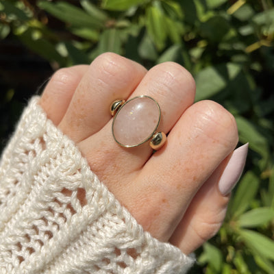 Rose Quartz Oval Crystal Element