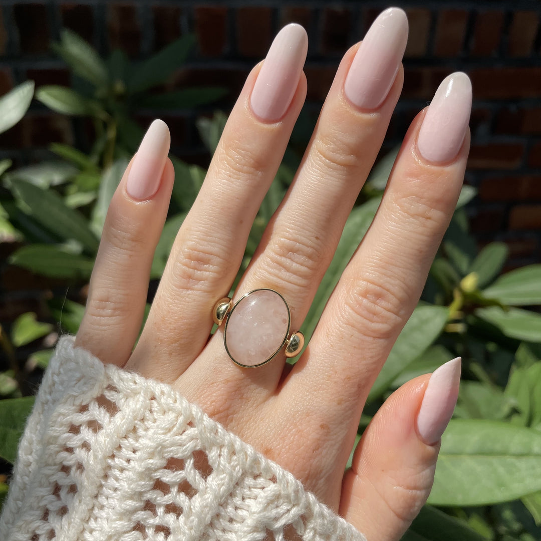 Rose Quartz Oval Crystal Element