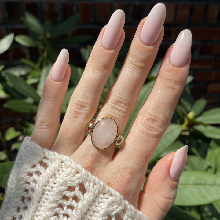 Rose Quartz Oval Crystal Element