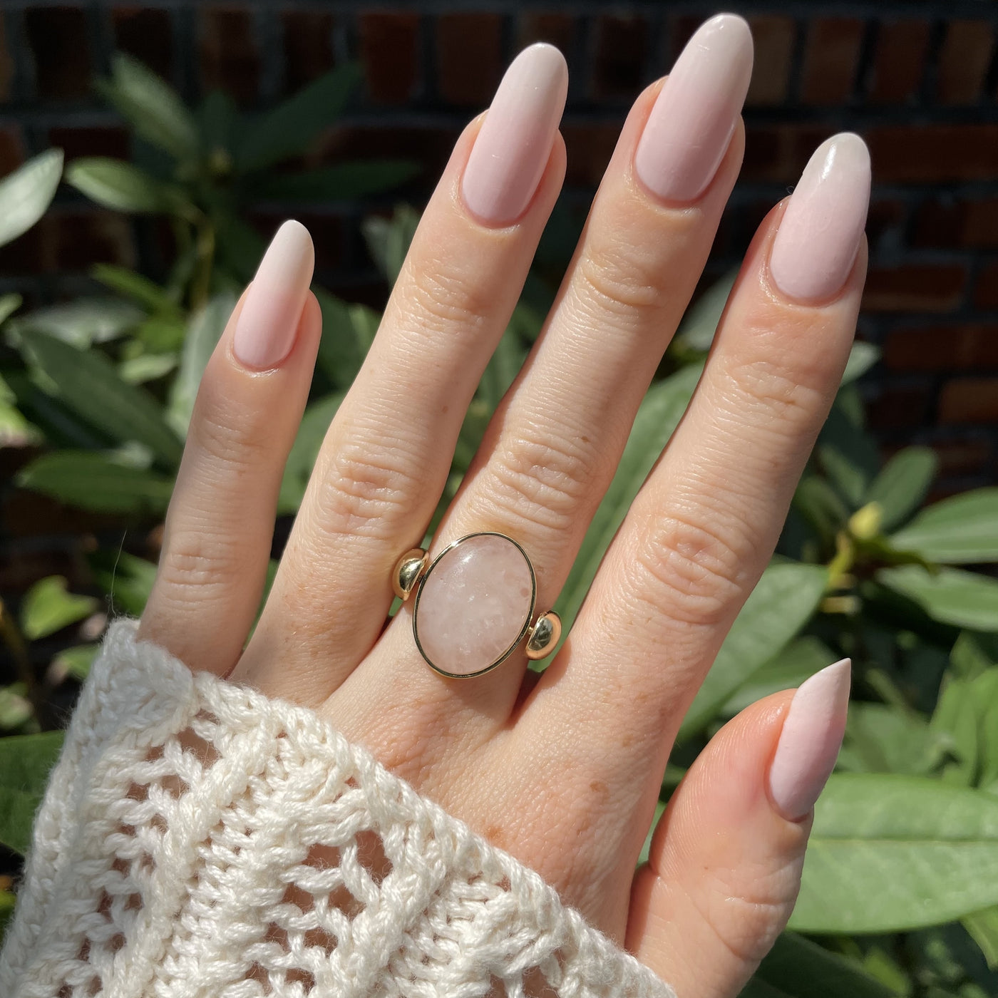 Rose Quartz Oval Crystal Element