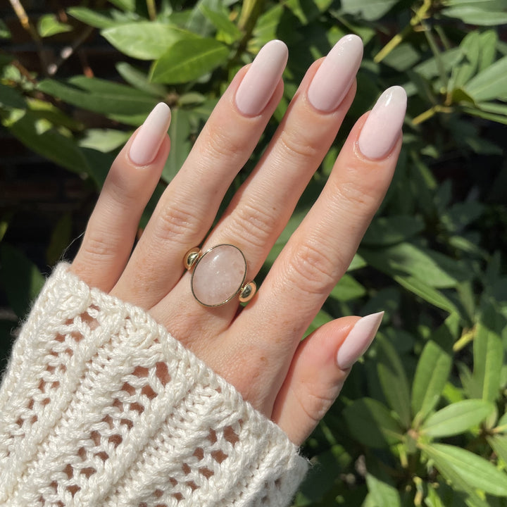 Rose Quartz Oval Crystal Element
