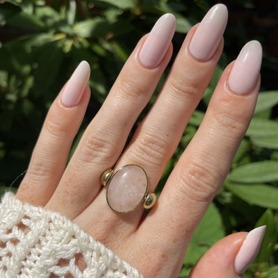 Rose Quartz Oval Crystal Element