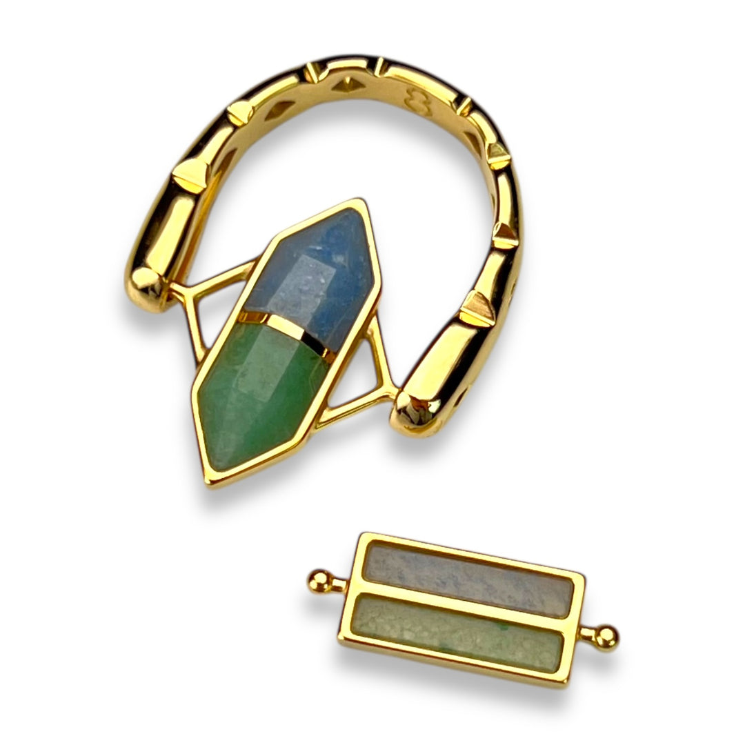 Balance & Bravery SoulStack™ 2 Element CrownCut™ Fidget Ring Set