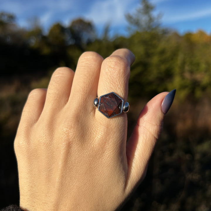 Bloodstone Hexagon Crystal Element