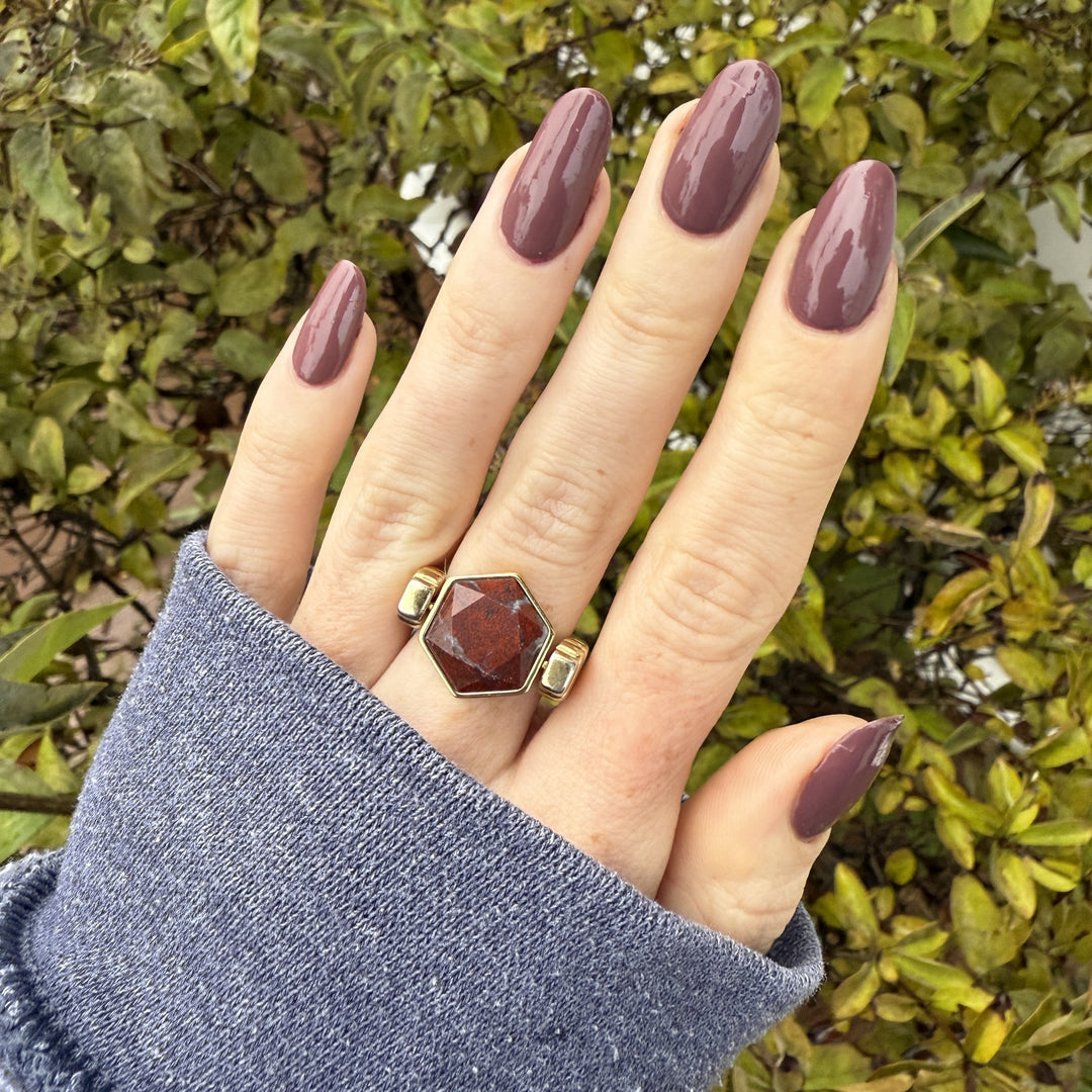 Bloodstone Hexagon Crystal Element