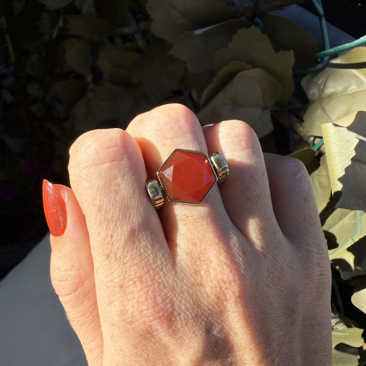 Carnelian Hexagon Crystal Element