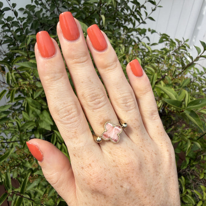 Thulite Quatrefoil Crystal Element