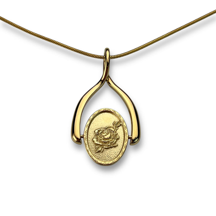 Birth Flower Wishbone Necklace