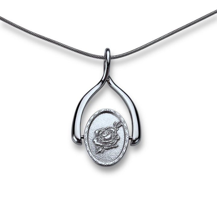 Birth Flower Wishbone Necklace