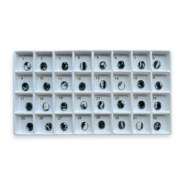 Choose Your Own Zebra Jasper Octangle – Silver