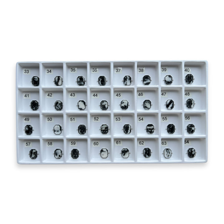 Choose Your Own Zebra Jasper Octangle – Silver