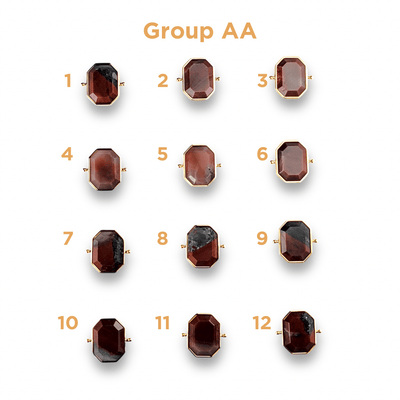 CHOOSE YOUR OWN Gold Bloodstone Octangle Crystal Element – Groups AA-HH