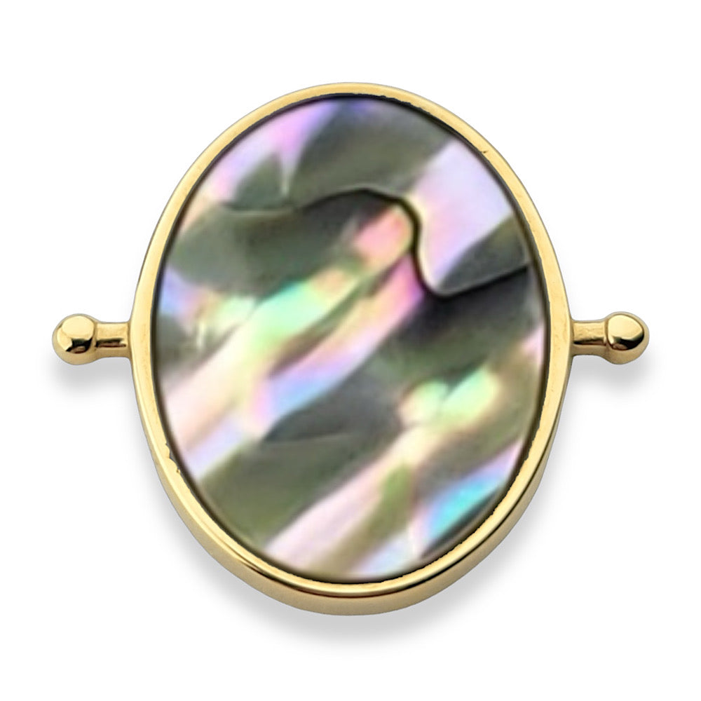 Abalone Shell Oval Crystal Element