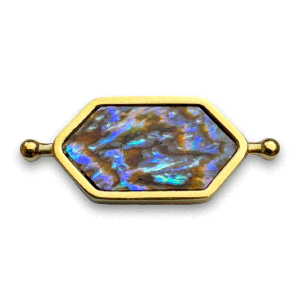 Abalone Shell Hexbar Crystal Spinner