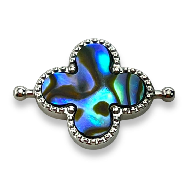 Abalone Shell Quatrefoil Crystal Element