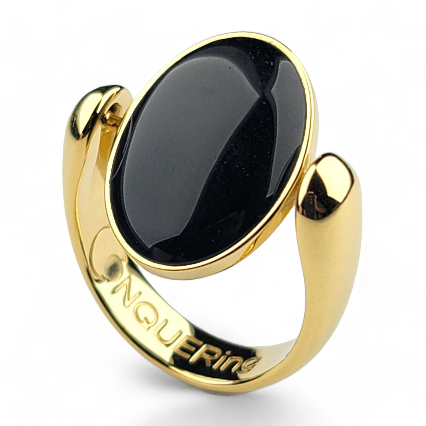 Gold AlaDune™ Oval Crystal Fidget Ring