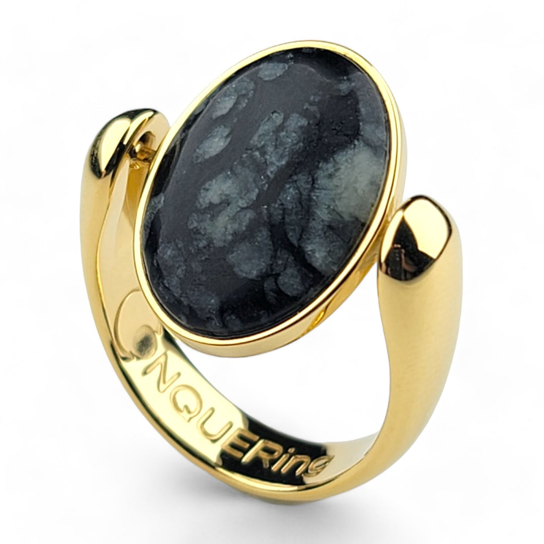 AlaDune™ Oval Crystal Fidget Ring