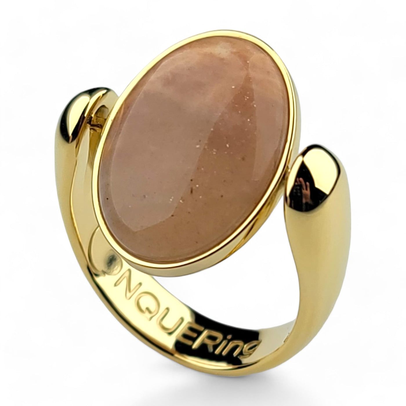 Gold AlaDune™ Oval Crystal Fidget Ring