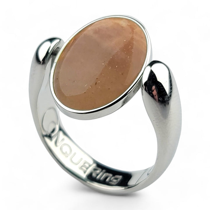 Silver AlaDune™ Oval Crystal Fidget Ring