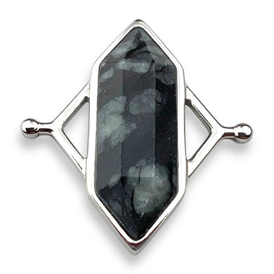 Black Picasso Jasper TwinPoint™ Crystal Element