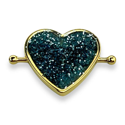 Blue Glitter Heart-shaped Element