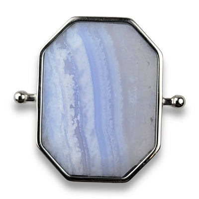 Blue Lace Agate Octangle Crystal Spinner