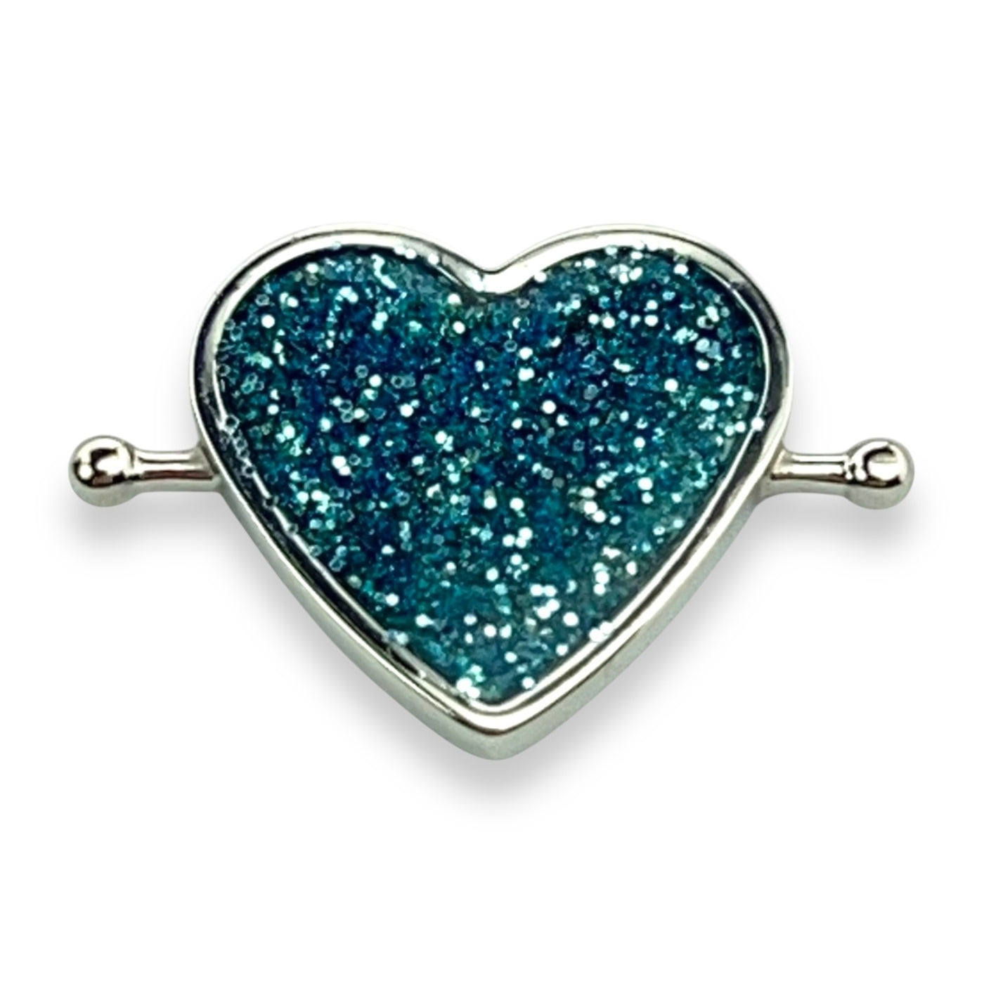 Blue Glitter Heart-shaped Element