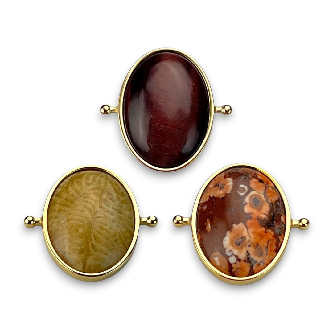 Oval Crystal Trio Set