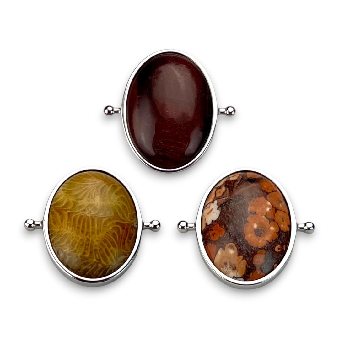 Oval Crystal Trio Set