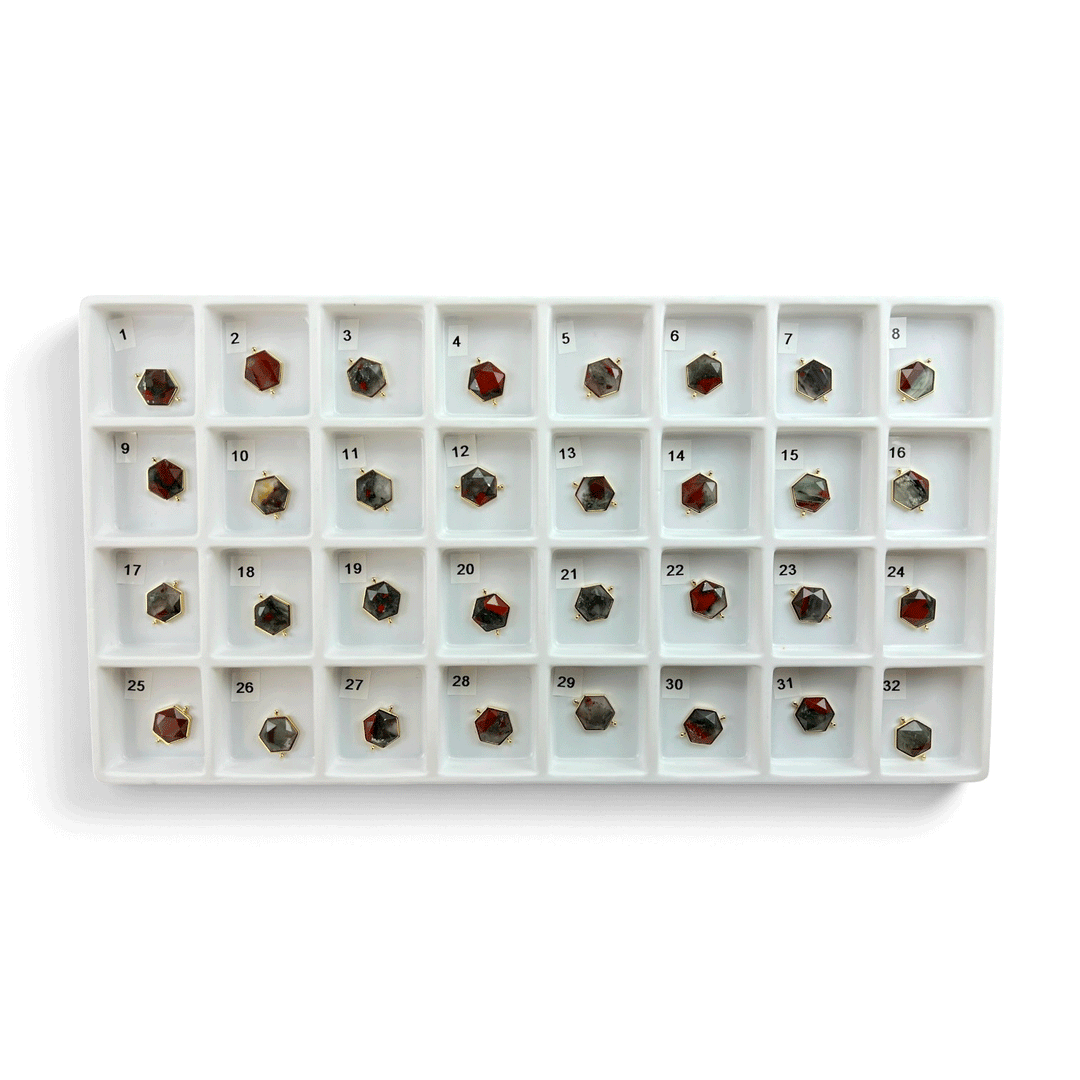 Pre Shop Preview Choose Your Own Bloodstone Hexagon – Gold