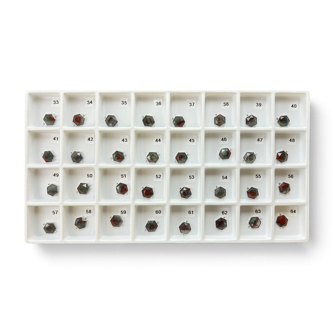 Pre Shop Preview Choose Your Own Bloodstone Hexagon – Silver