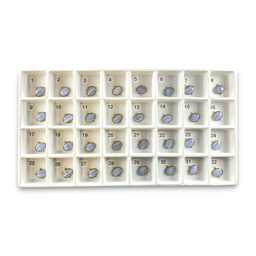 Choose Your Own Blue Lace Oval – Gold