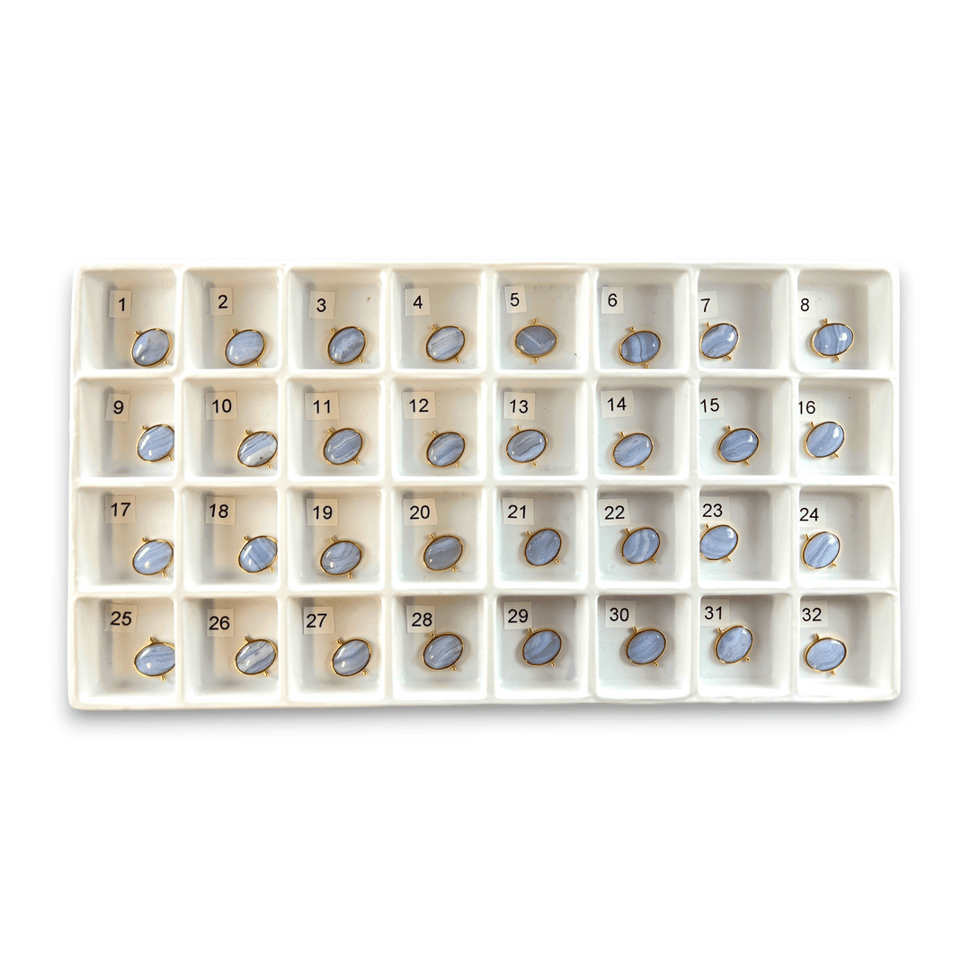Choose Your Own Blue Lace Oval – Gold