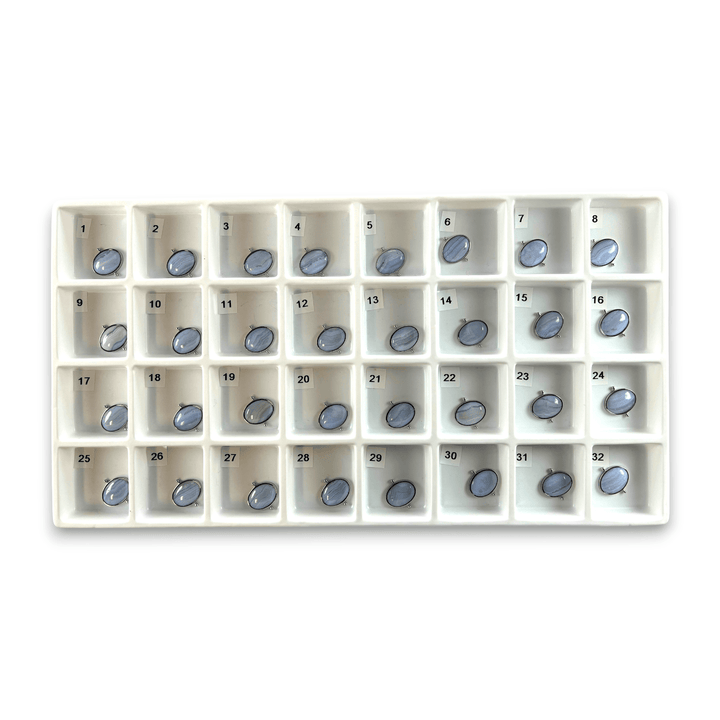 Choose Your Own Blue Lace Oval – Silver