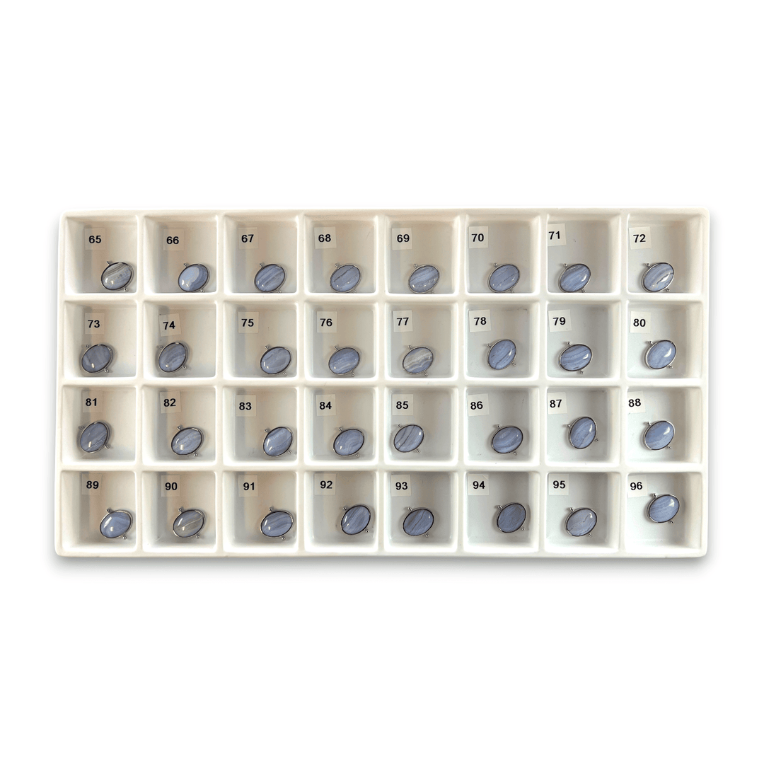 Choose Your Own Blue Lace Oval – Silver