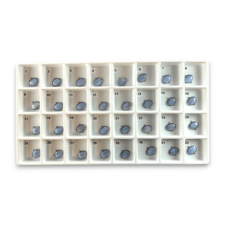 Choose Your Own Blue Lace Oval – Silver