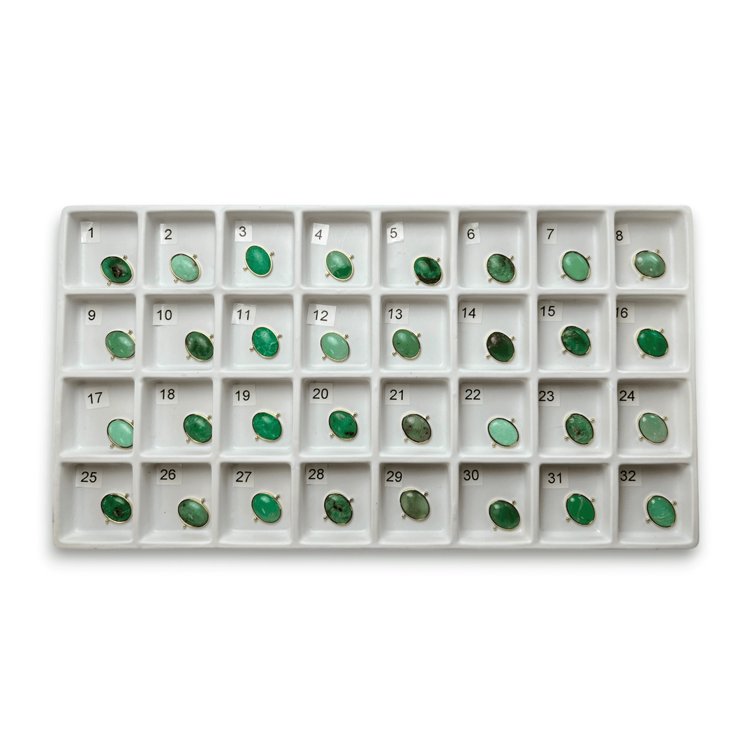 Choose Your Own Chrysoprase Oval – Gold