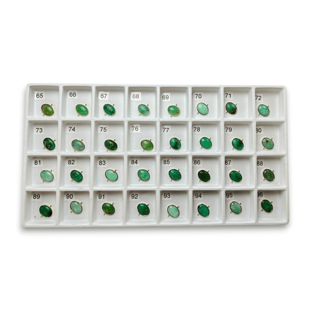 Choose Your Own Chrysoprase Oval – Gold