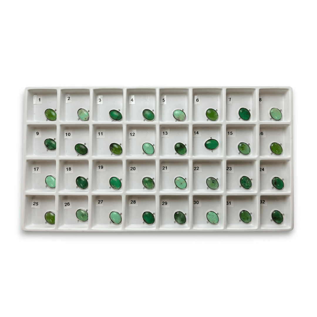 Choose Your Own Chrysoprase Oval – Silver