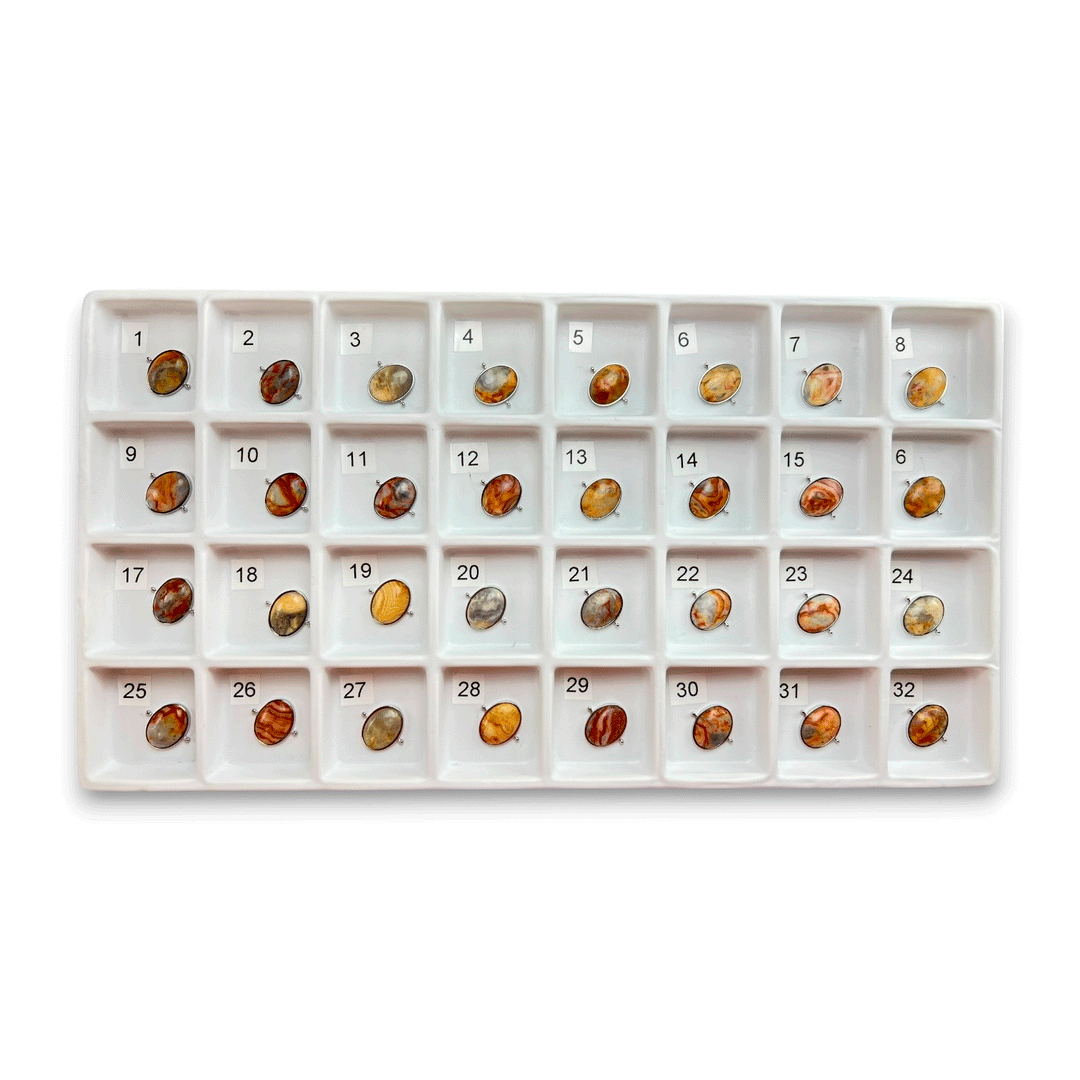 Choose Your Own Crazy Jasper Oval – Silver