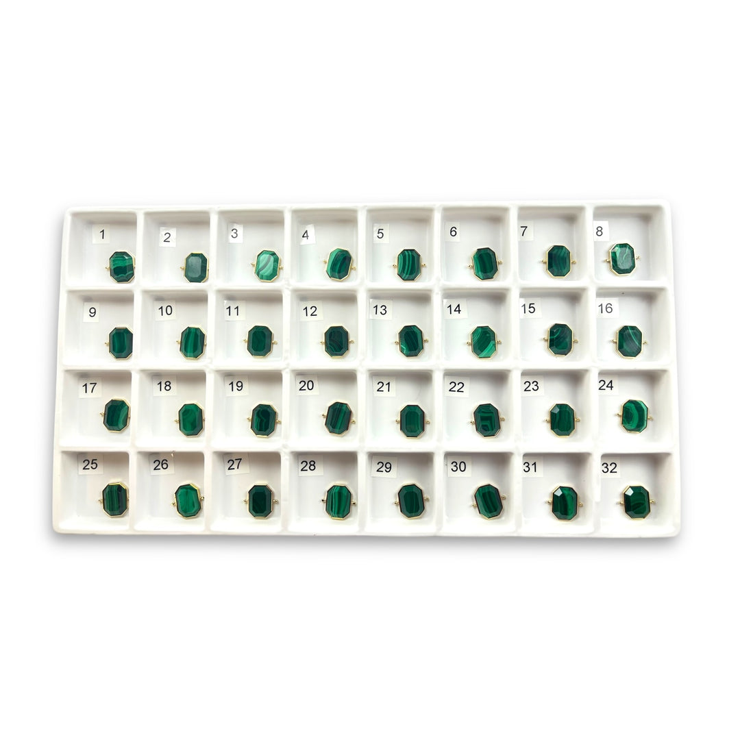 Choose Your Own Malachite Octangle – Gold