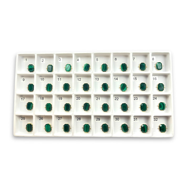 Choose Your Own Malachite Octangle – Gold