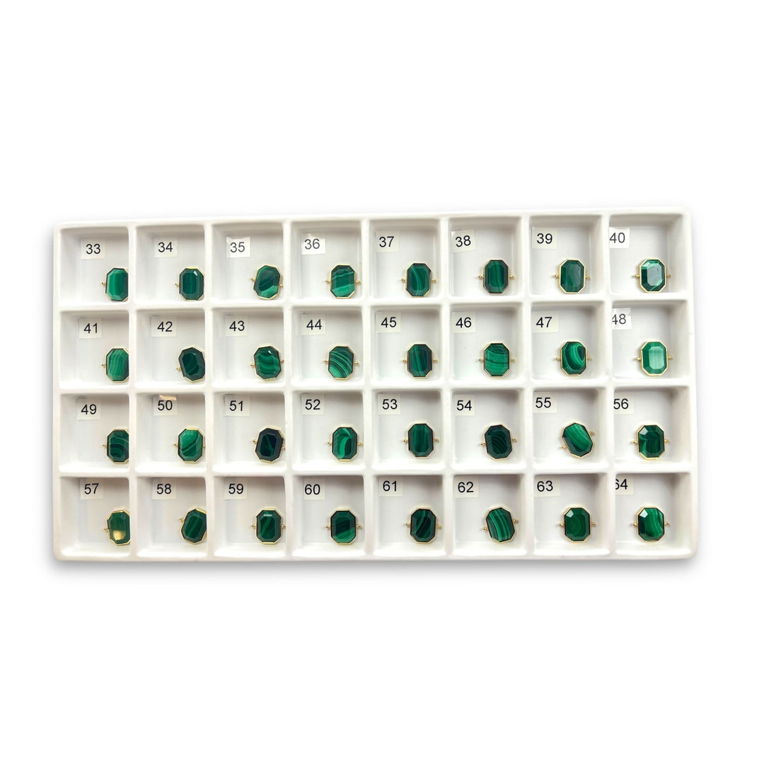 Choose Your Own Malachite Octangle – Gold