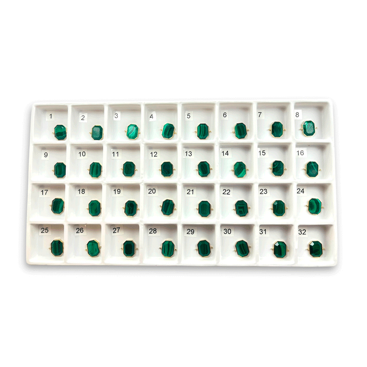 Choose Your Own Malachite Octangle – Gold