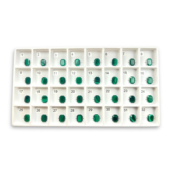 Choose Your Own Malachite Octangle – Silver