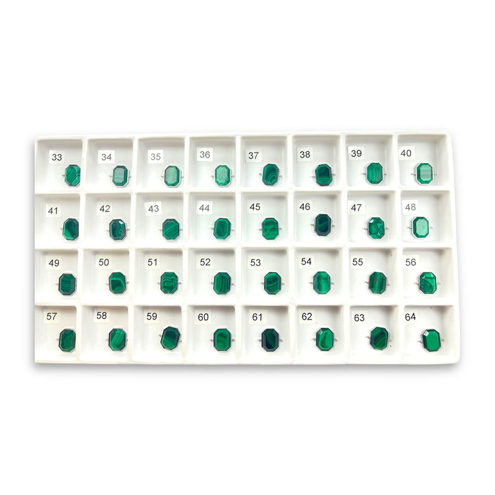 Choose Your Own Malachite Octangle – Silver
