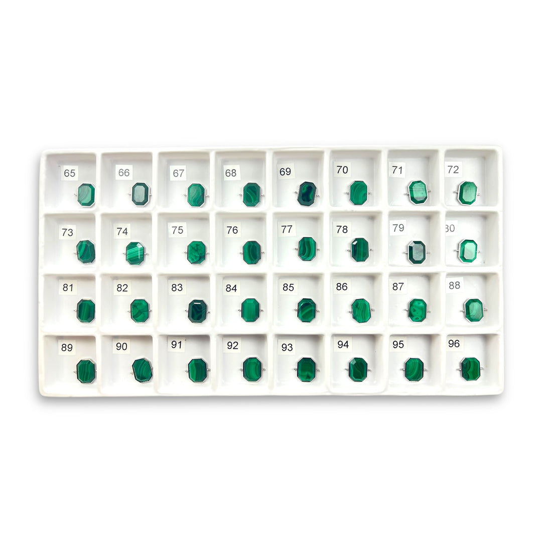 Choose Your Own Malachite Octangle – Silver