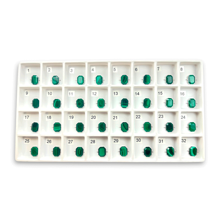 Choose Your Own Malachite Octangle – Silver