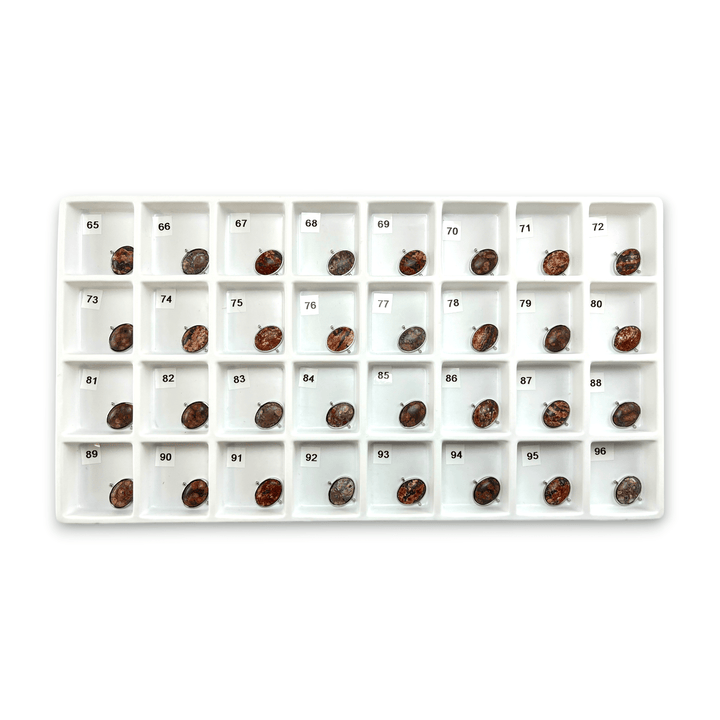 Choose Your Own Mexican Bird's Eye Jasper Oval – Silver