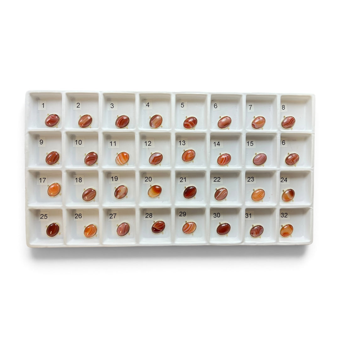 Pre Shop Preview Choose Your Own Red Banded Agate Oval – Gold